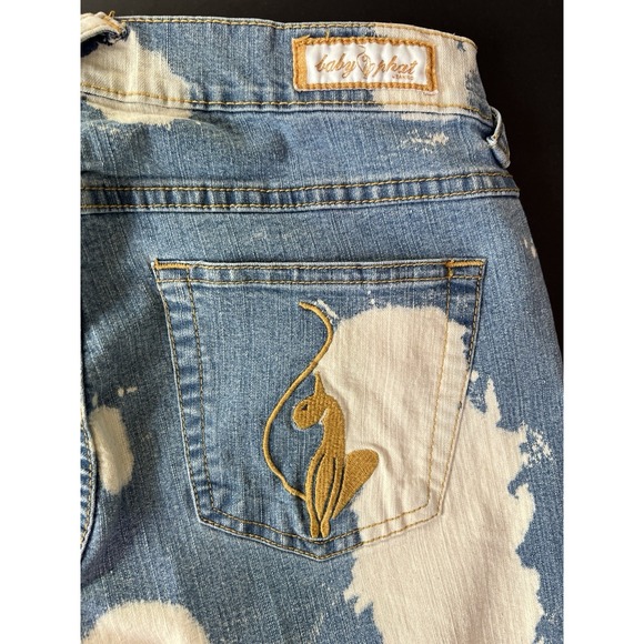 Vintage Baby Phat Jeans Women's Bootcut Size 7 Y2K Blue Jean Bleached - Picture 8 of 8